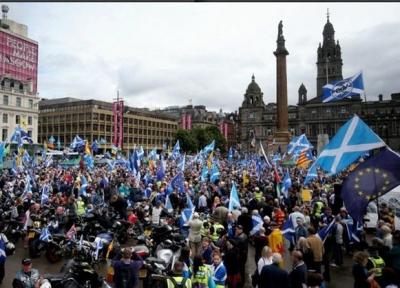 تظاهرات هزاران نفری در اسکاتلند برای استقلال این منطقه از انگلس